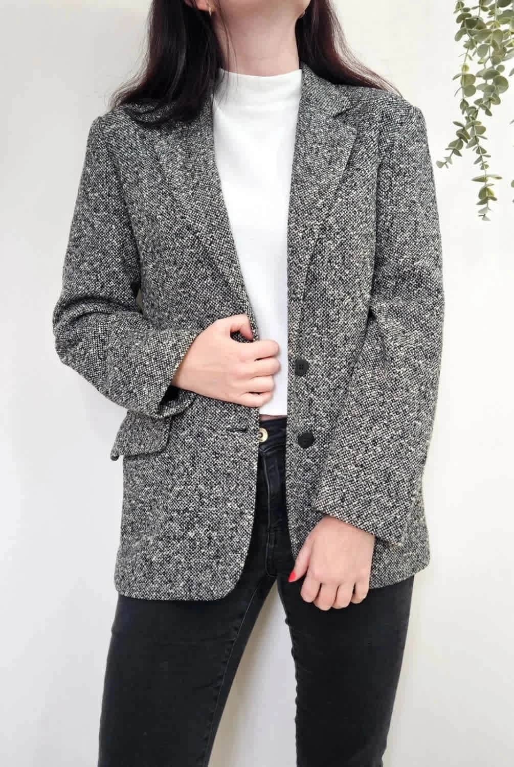 Blazer en laine Gérard Darel noir & blanc taille 38