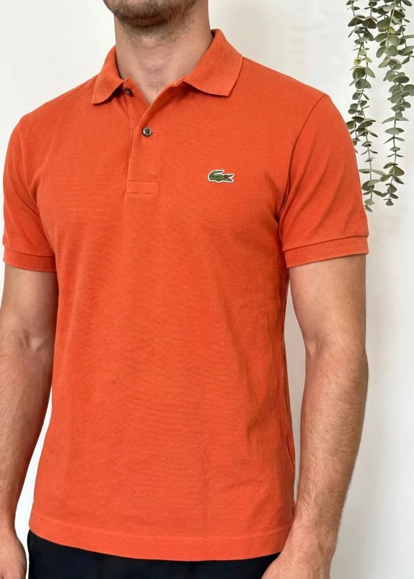Polo piqué vintage Chemise Lacoste orange taille 3/S - FP260246
