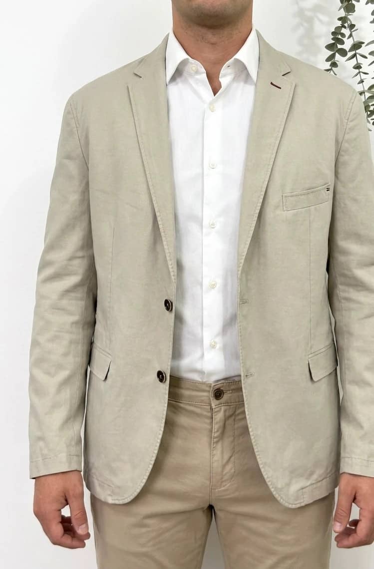 Blazer Luigi Morini beige doublure jazz taille 60/3XL