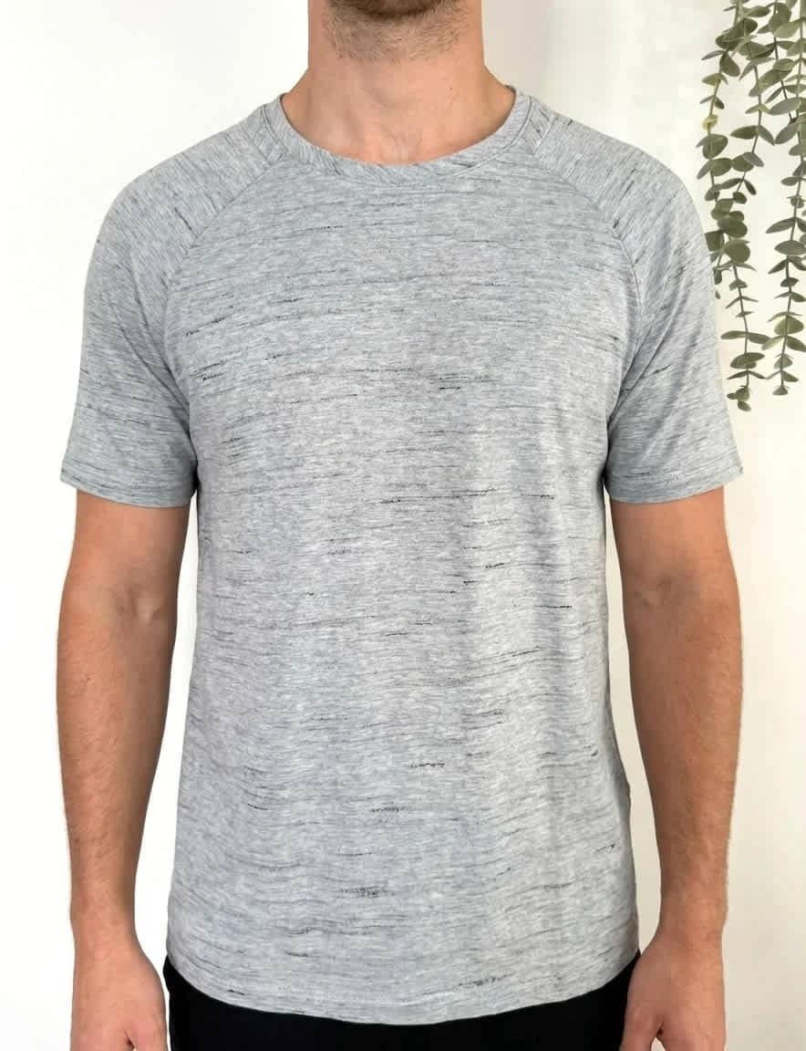 T-shirt HUGO Hugo Boss gris chiné manches raglan taille M - FP2512139
