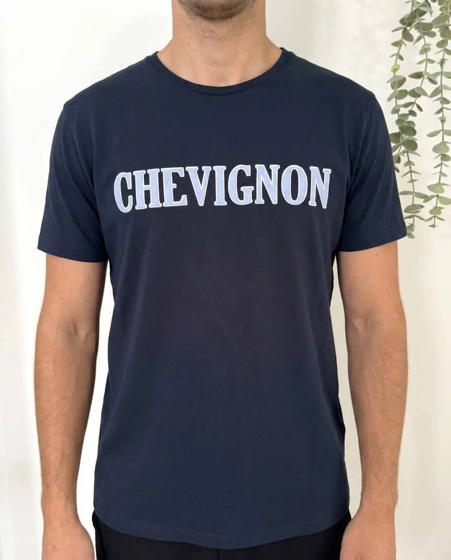 T-shirt coton Chevignon bleu marine logo brodé taille S - FP2512131