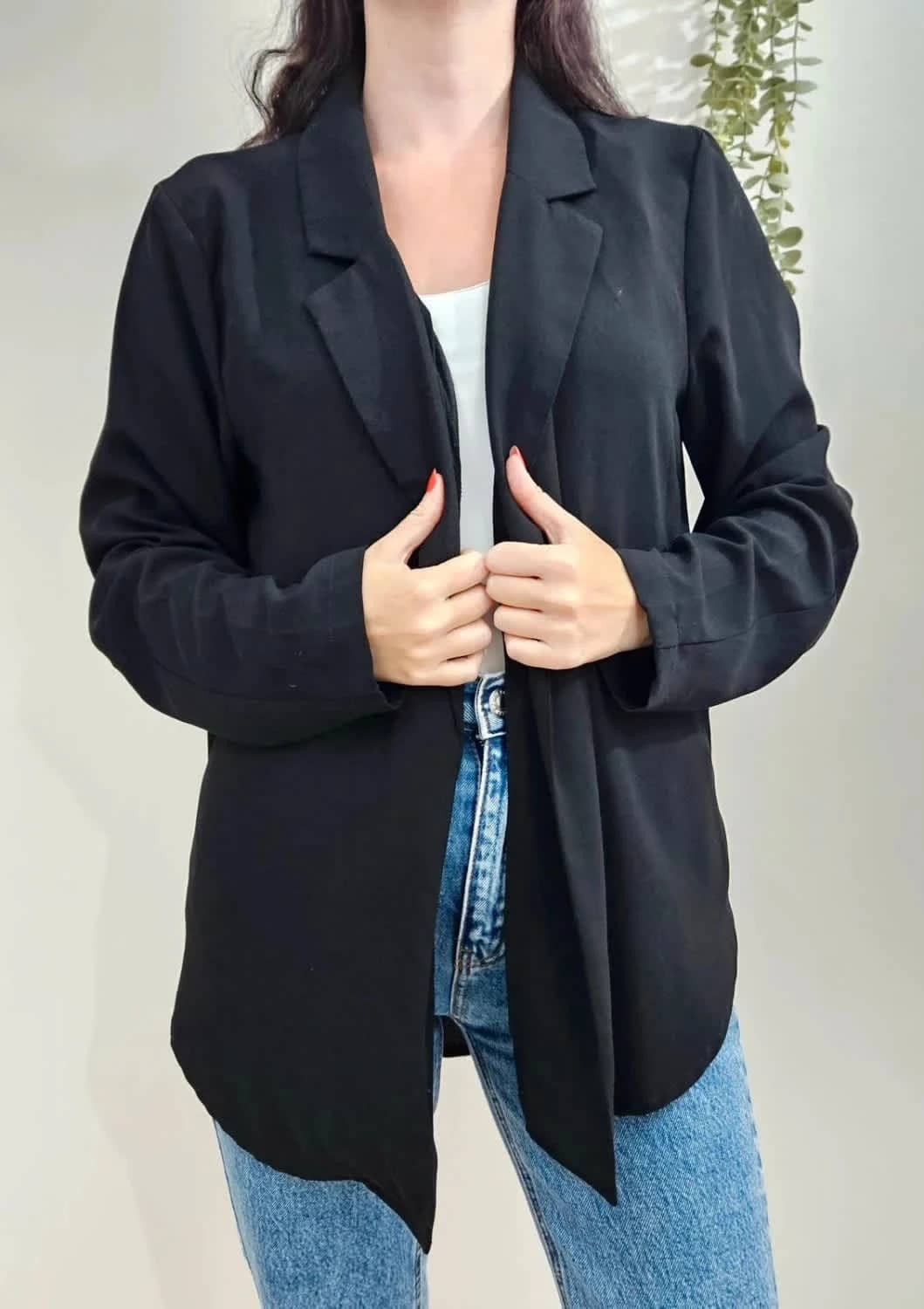 Veste Blazer noir Ichi Loose style décontracté taille 42