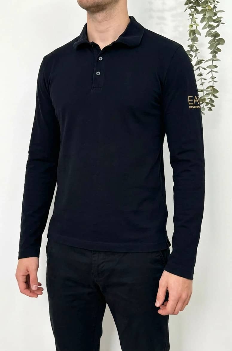 Polo manches longues Emporio Armani EA7 noir taille M