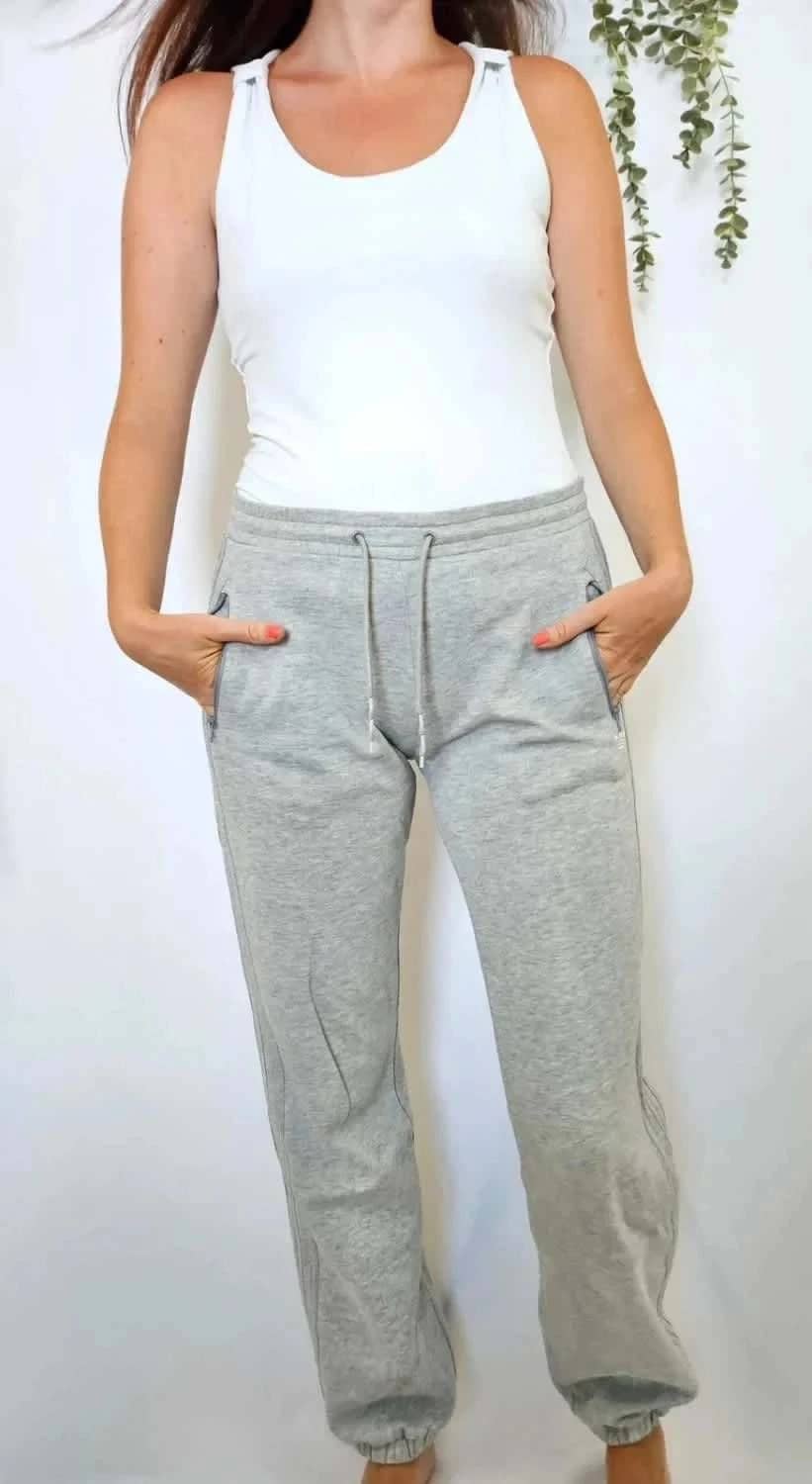 Jogging Adidas gris poches zippées taille 36