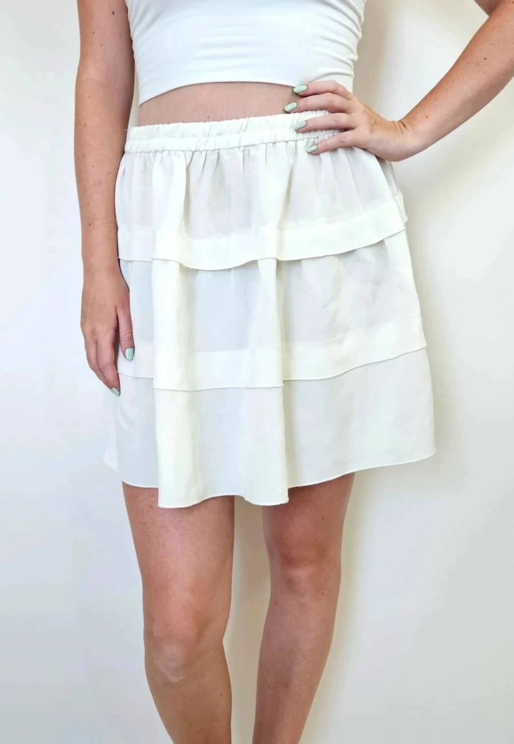 Jupe blanche IRO à volants taille 36