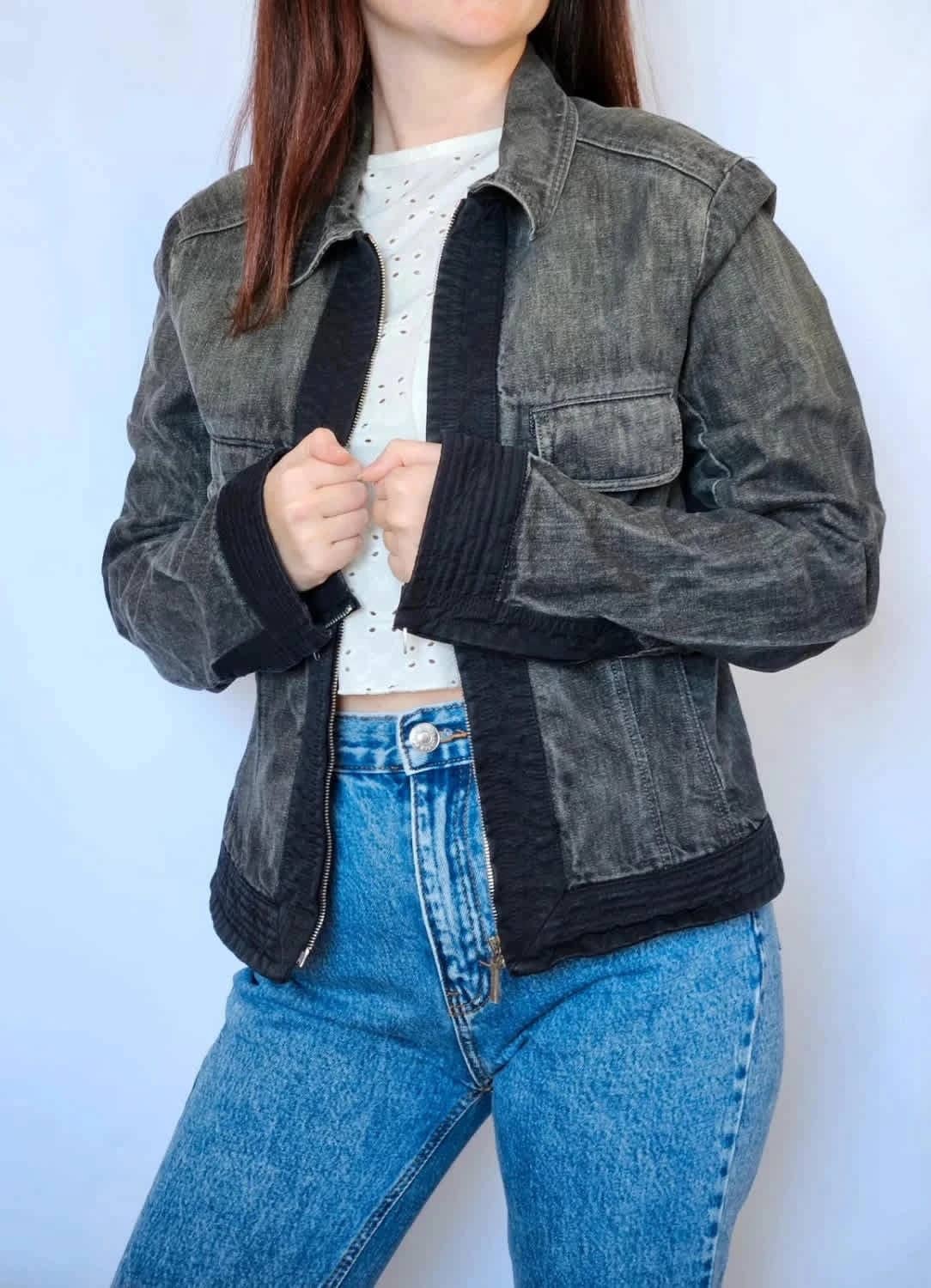Veste en jean noire denim Sportmax code