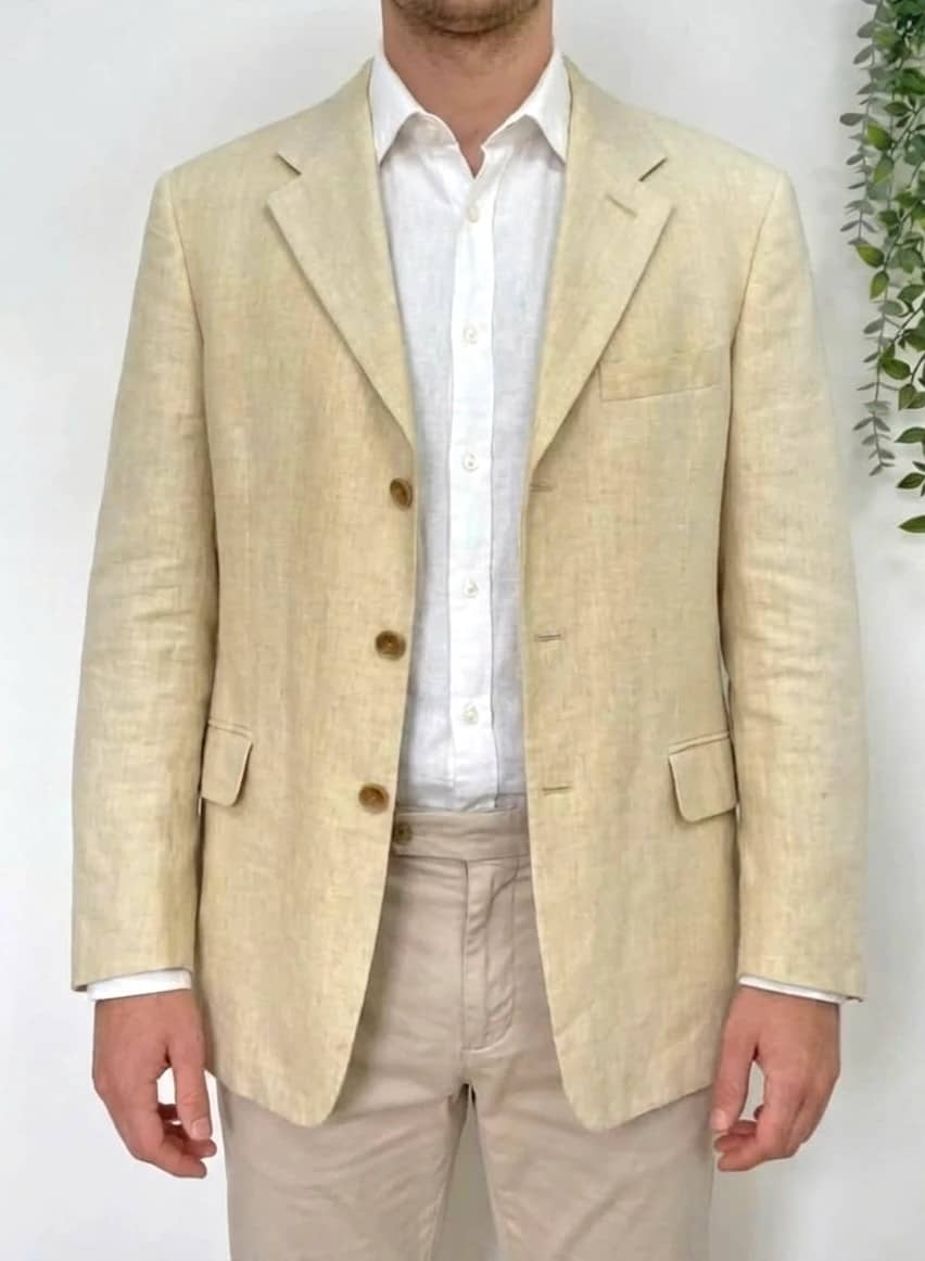 Veste blazer Paul Smith 100% lin beige taille L