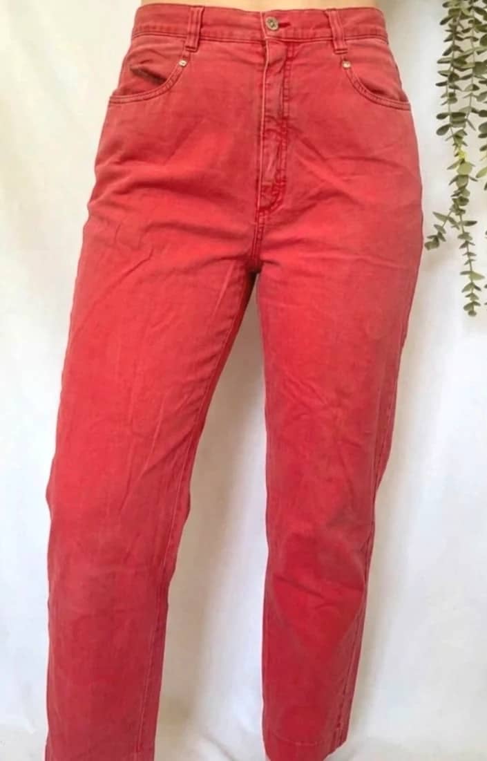 Pantalon droit rose corail Bruno Saint Hilaire taille XL
