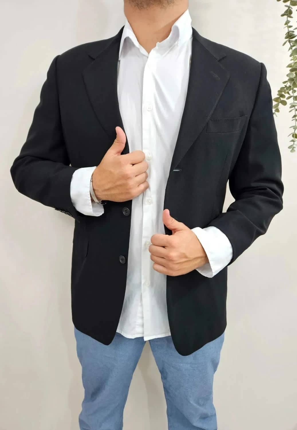 Blazer noir Christian Dior 100% laine vierge taille 48