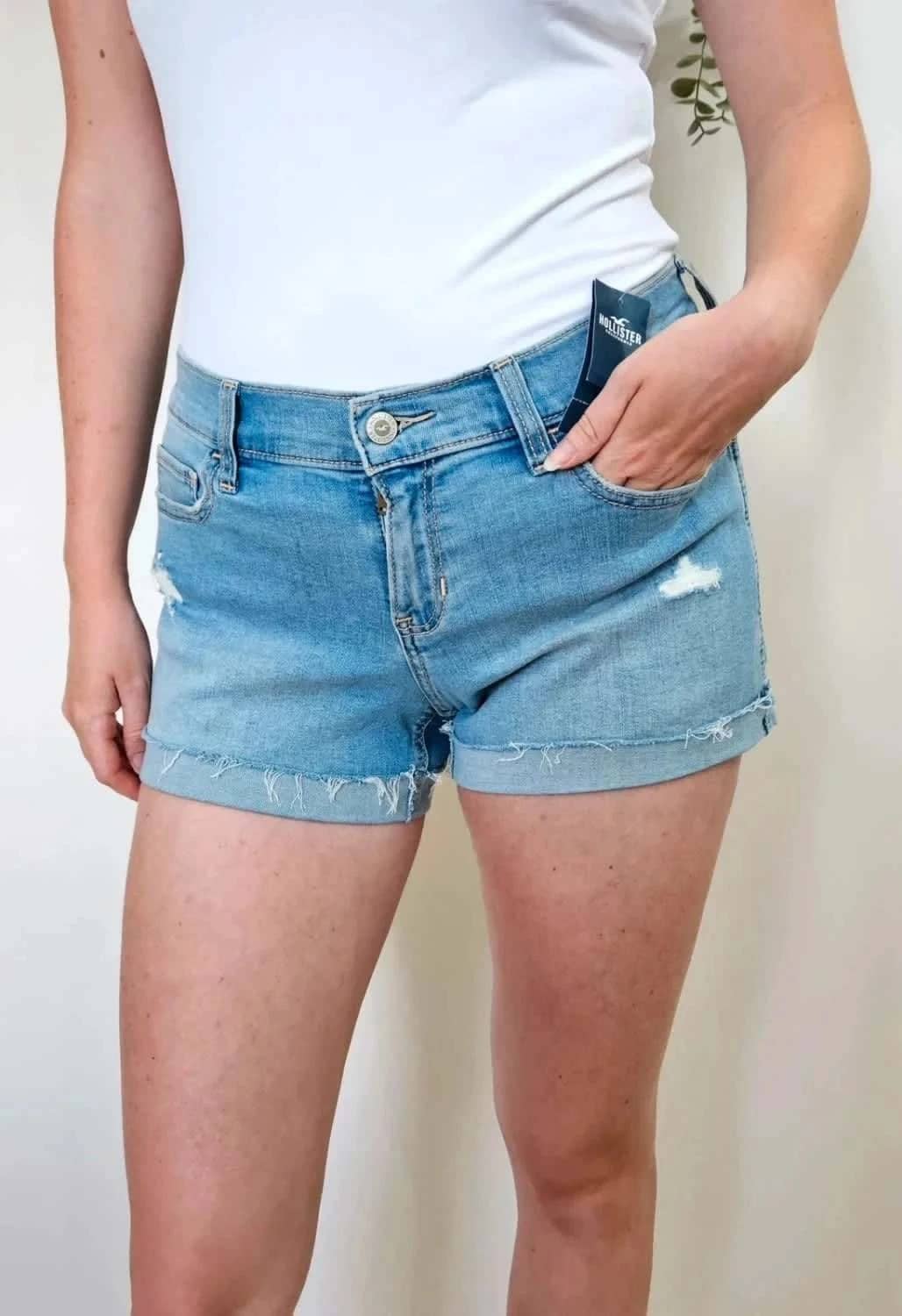 Short en jean Hollister taille basse stretch taille M W29