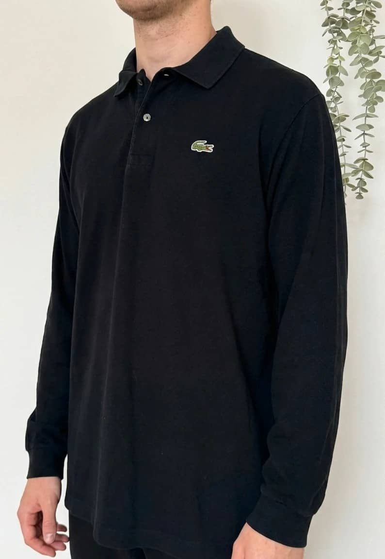 Polo manches longues Lacoste noir taille 6/XL - FP260215