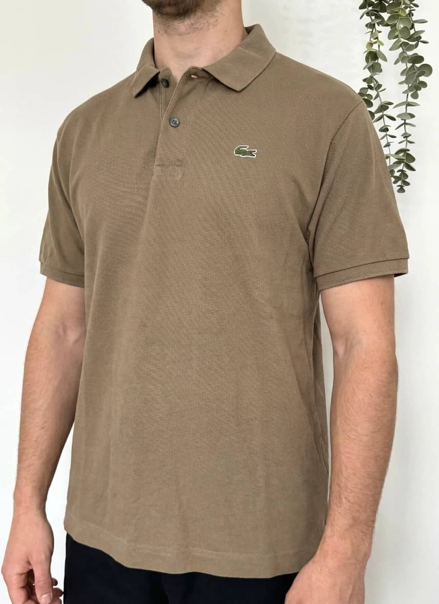 Polo piqué Lacoste marron taupe taille 6/XXL - FP260257