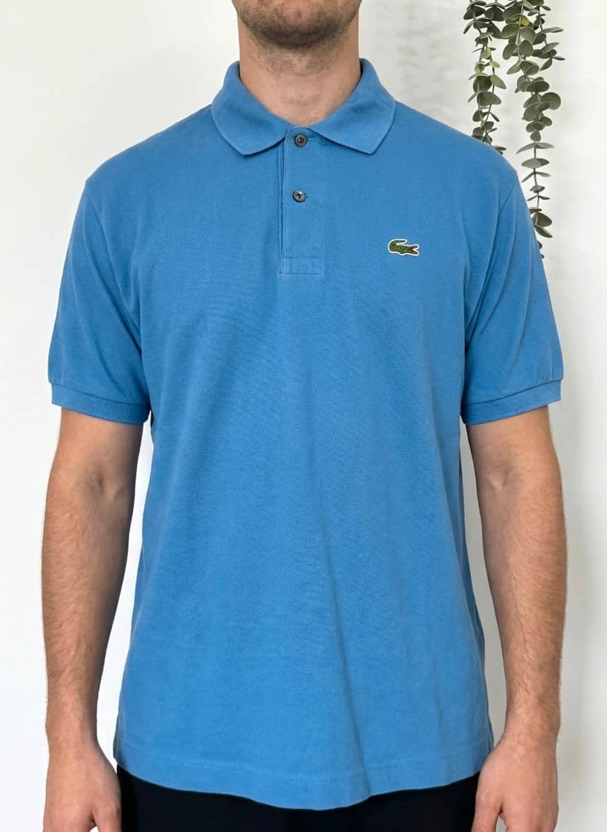 Polo piqué vintage Lacoste bleu taille 8/XXL - FP260262