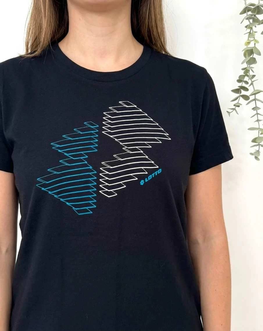 T-shirt Lotto noir graphique sport taille XS - FP2512189