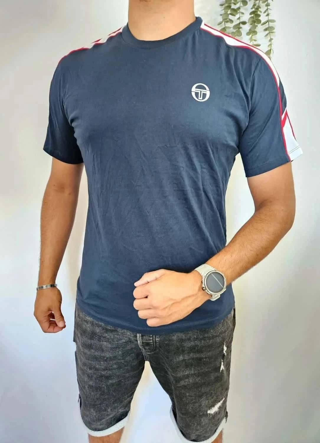 Tee-shirt bleu marine Sergio Tacchini taille L