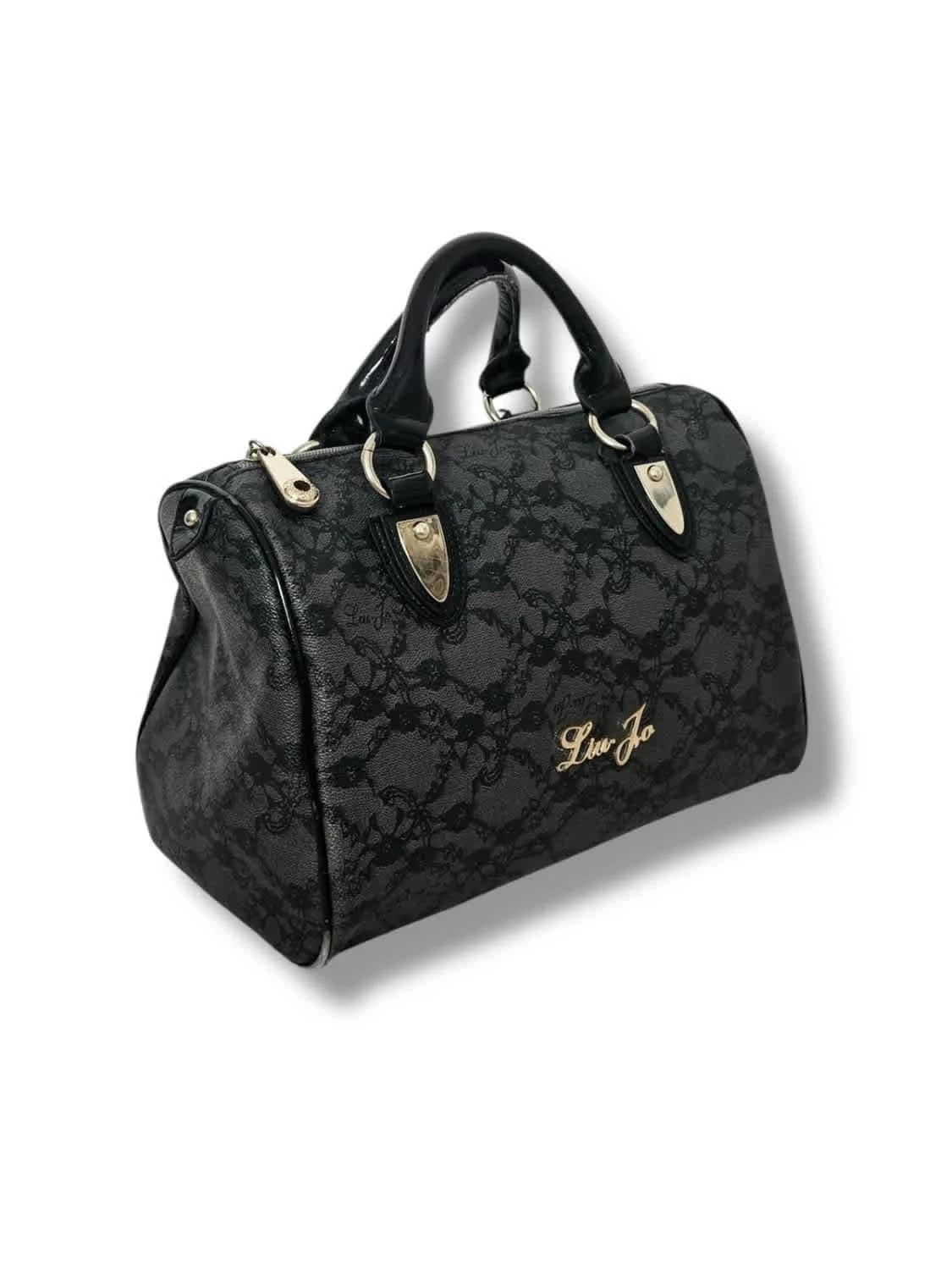 Sac à main Boston Lui Jo noir motif dentelle