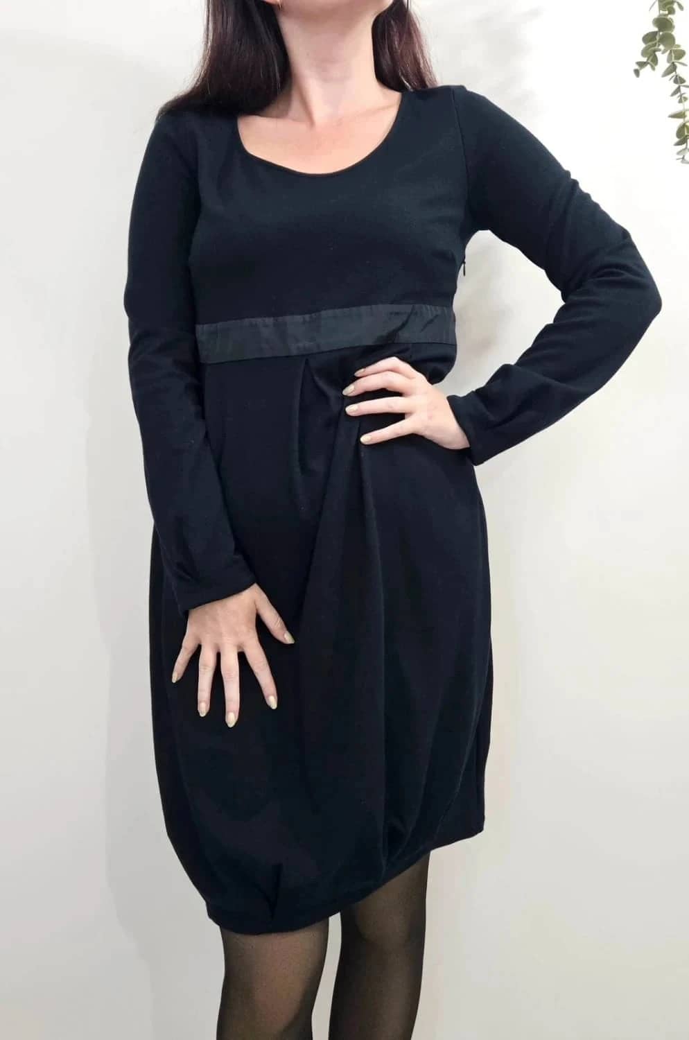 Robe manches longues bleu foncé/noir MAX&Co taille L