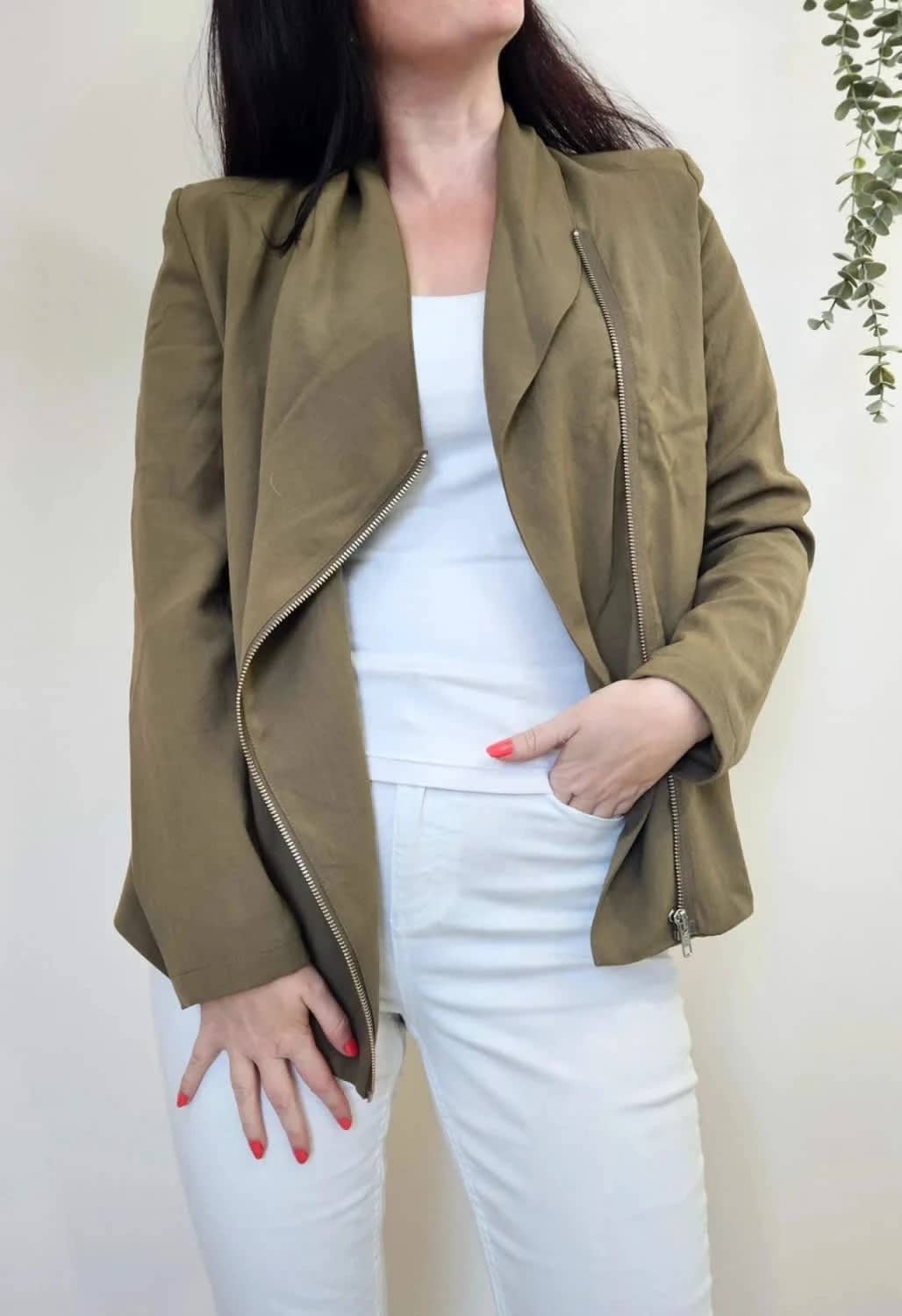 Veste blazer kaki American vintage taille S