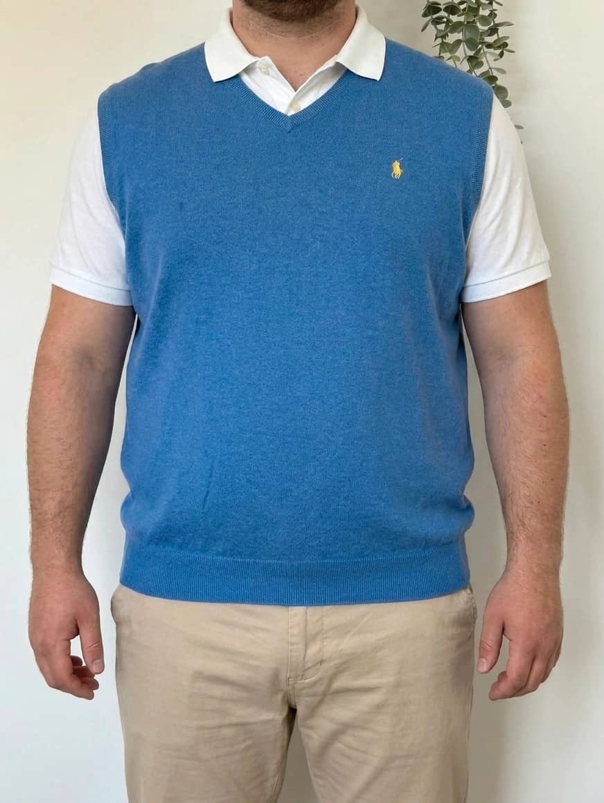 Pull sans manches Ralph Lauren bleu taille 2XLT/3XL - PP2603285