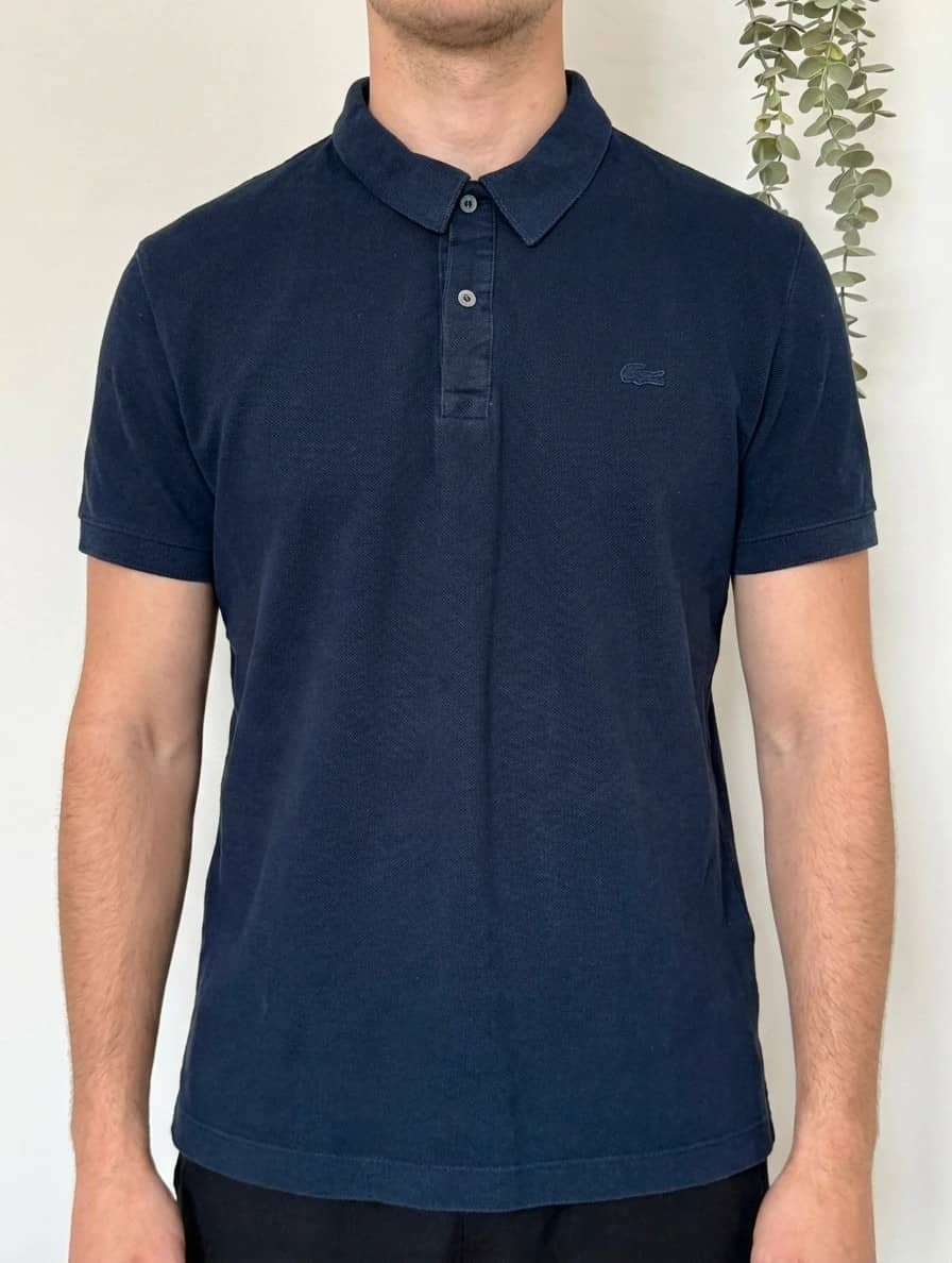 Polo piqué slim fit Lacoste bleu marine logo brodé taille 4/M - FP260249