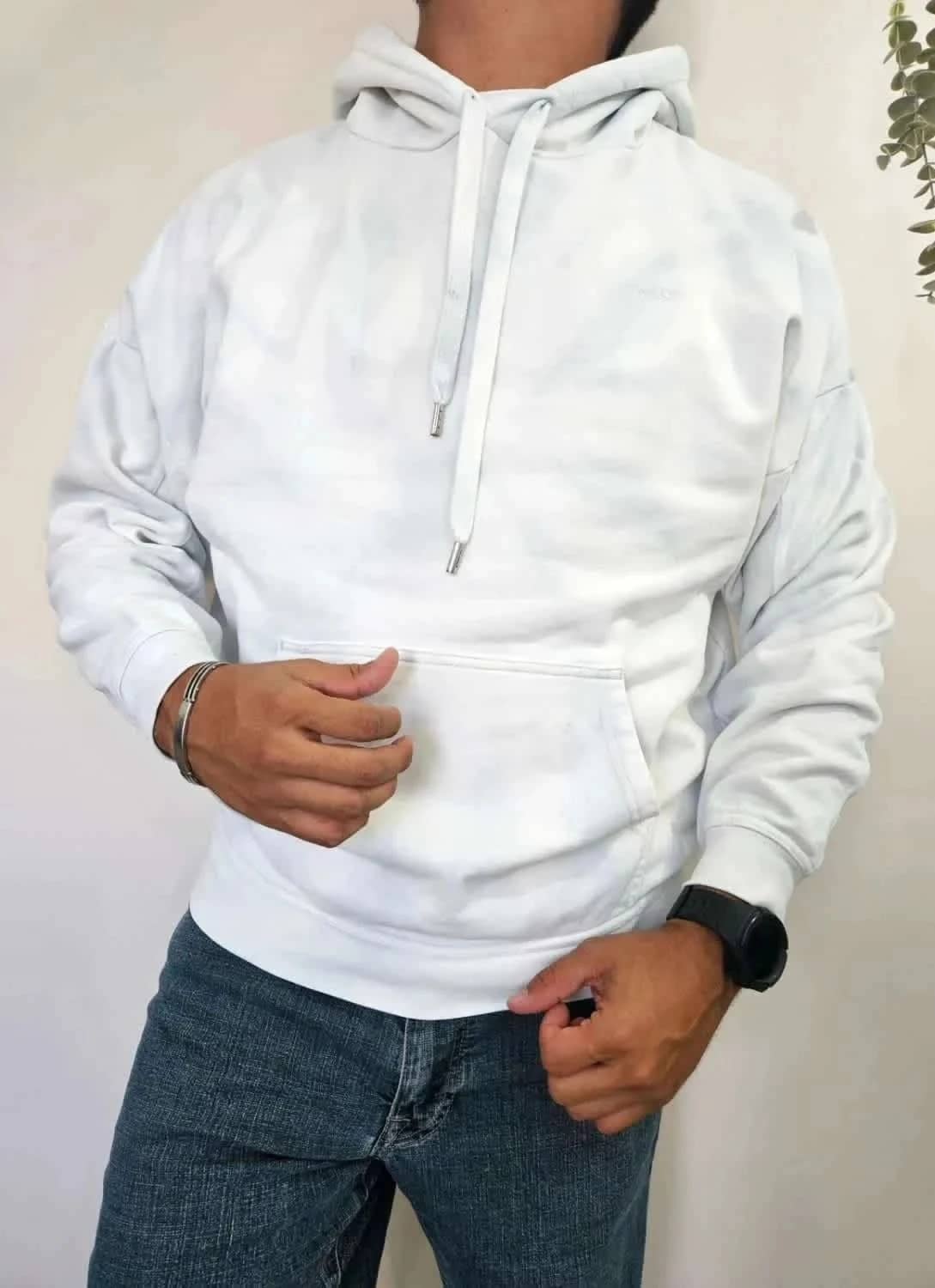 Sweat à capuche/Hoodie Levi’s blanc tie-dye logo brodé taille L