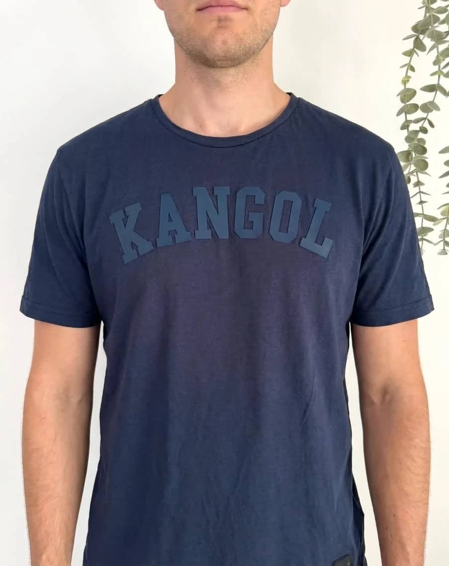 T-shirt coton Kangol logo poitrine bleu marine taille L - FP2512125