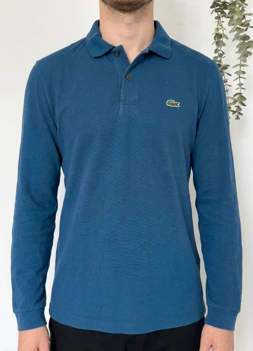Polo manches longues Lacoste bleu pétrole taille 3/S - FP260251