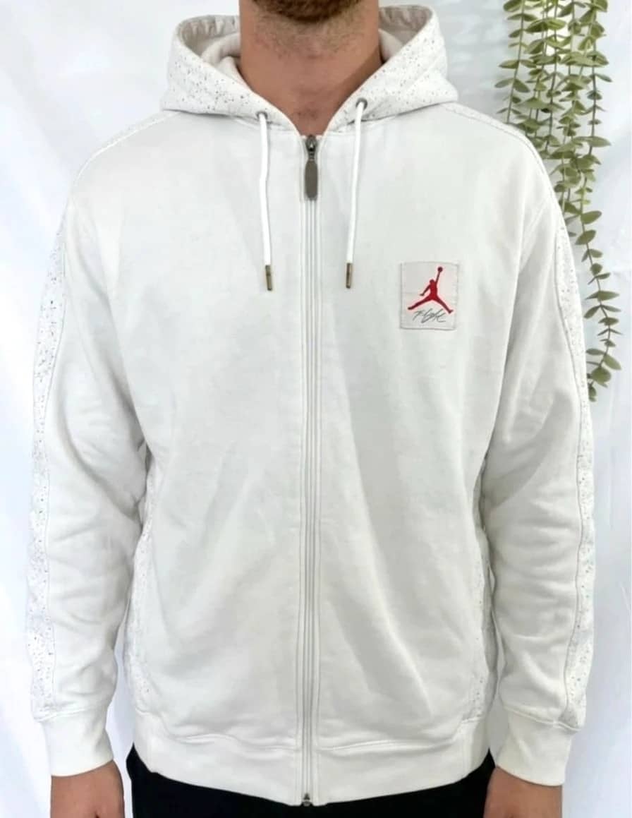 Sweat à capuche/Full zip oversize blanc Jordan flight taille M