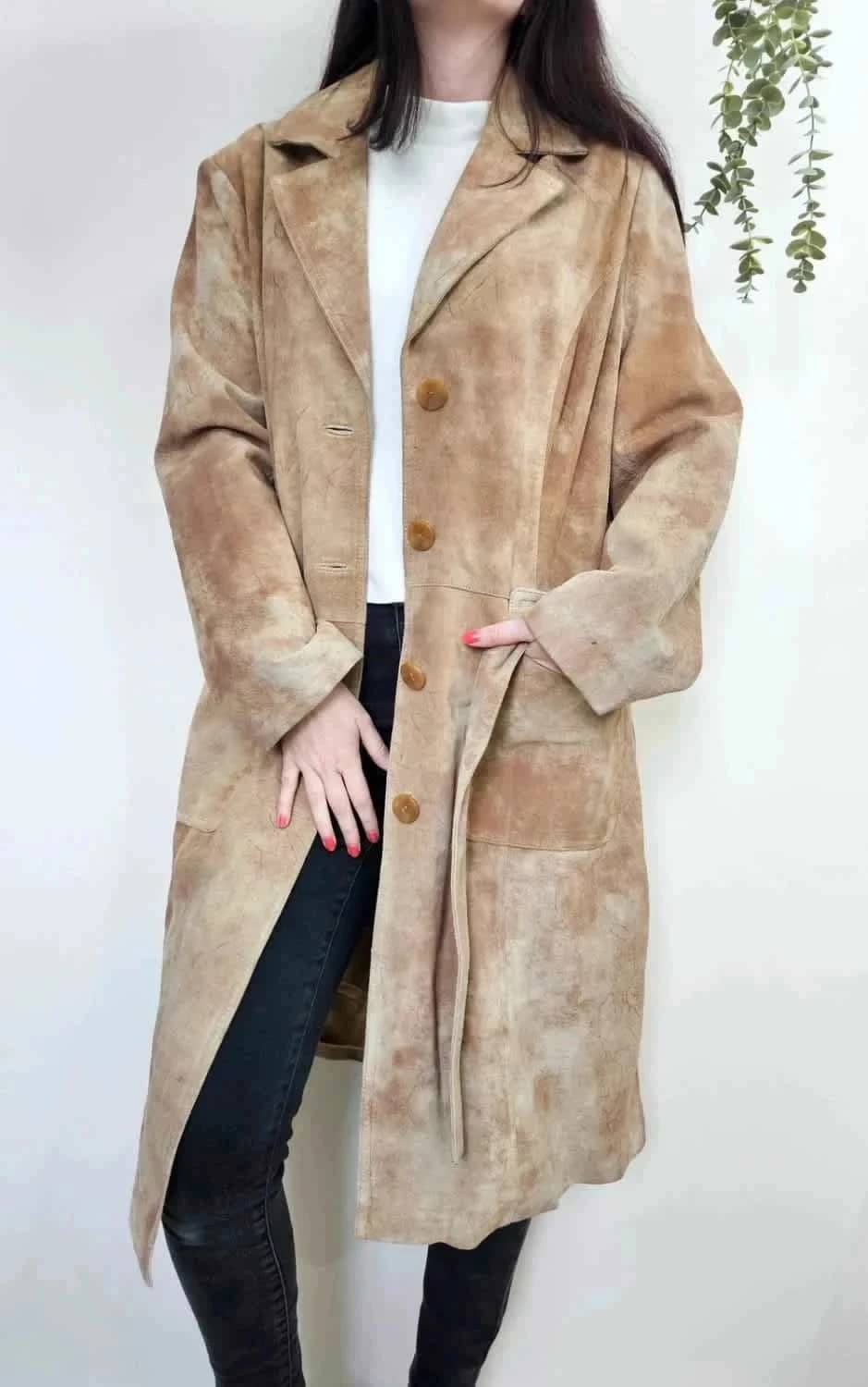 Trench en cuir véritable M&S taille 44