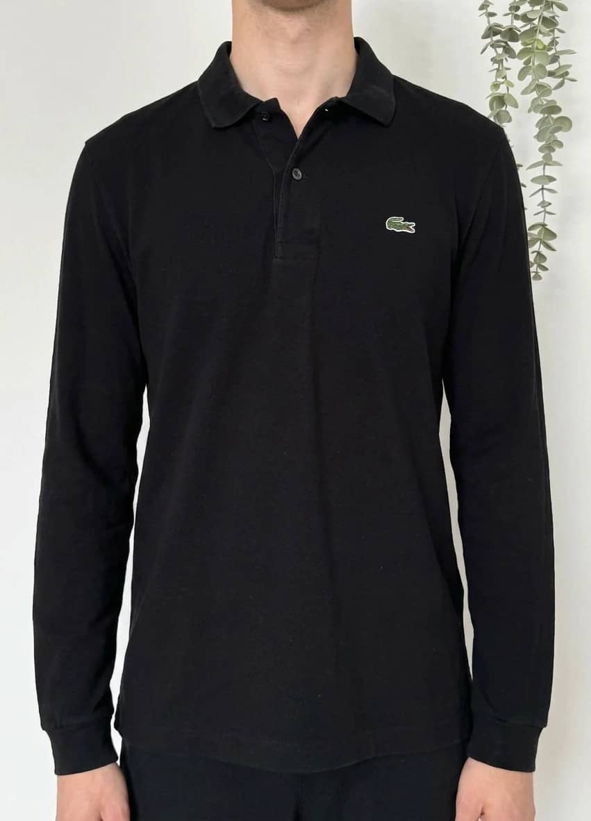 Polo manches longues Lacoste noir classique taille 3/S - FP260228