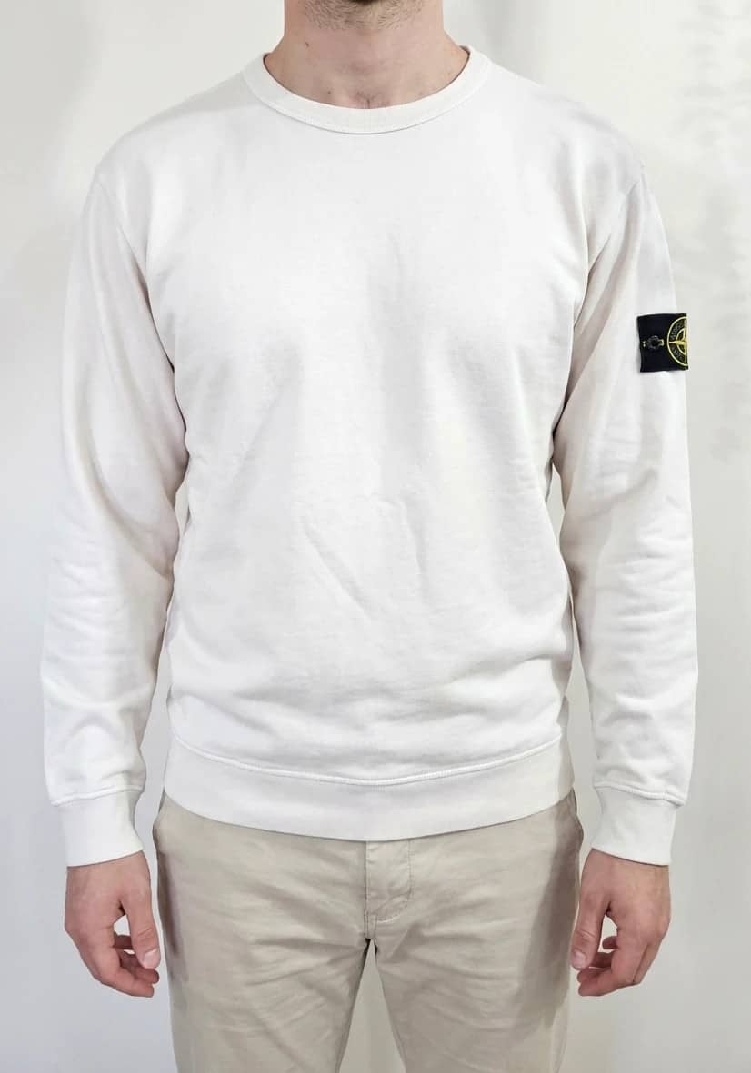 Sweat/Crewneck Stone Island blanc cassé taille XL