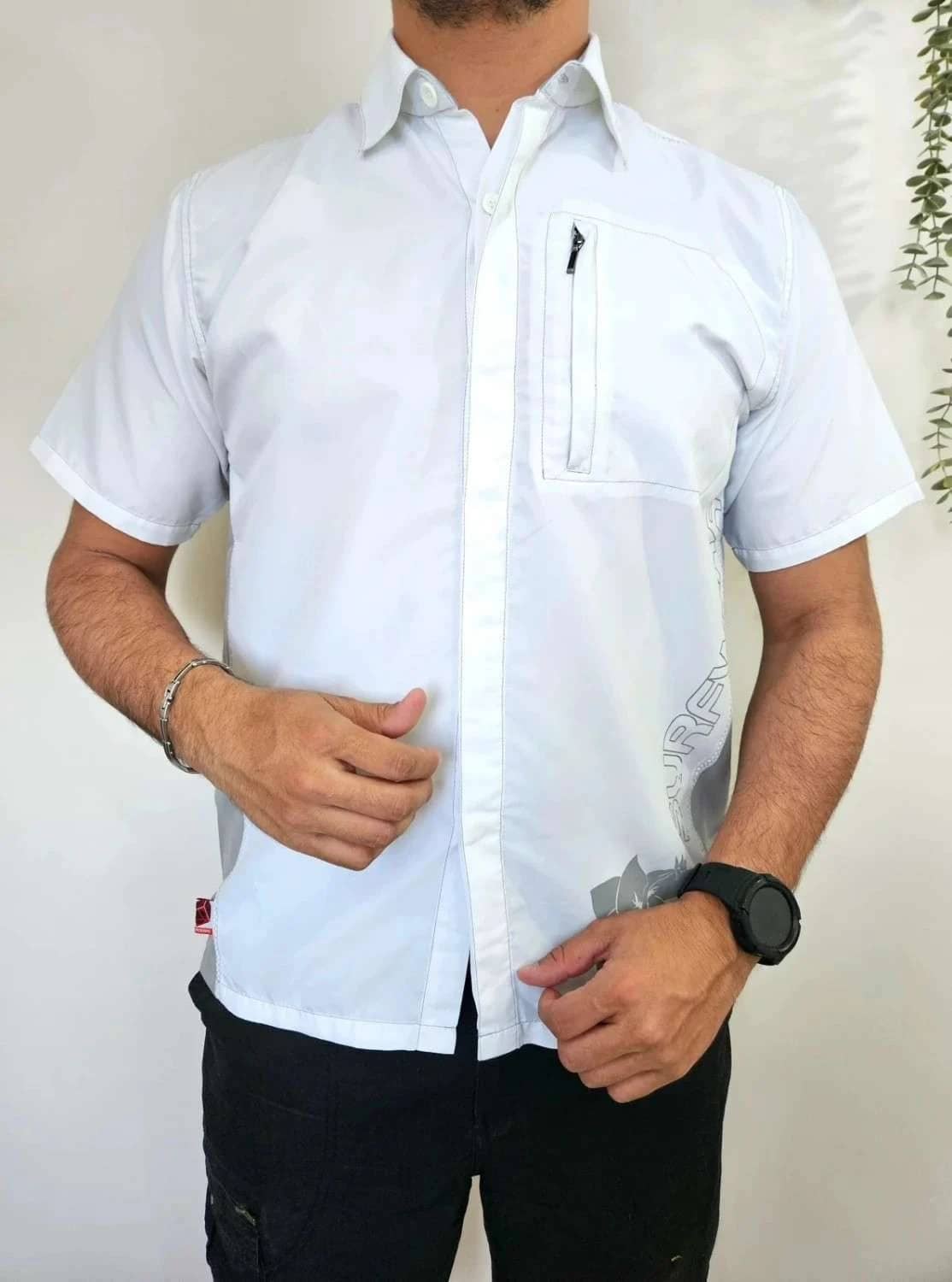 Chemise blanche manches courtes Longboard taille M