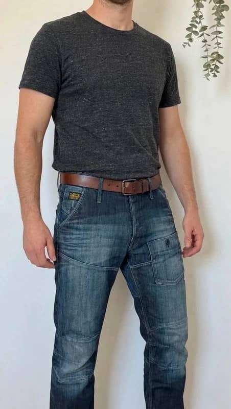 Jean cargo workwear G-Star Raw bleu délavé taille 40