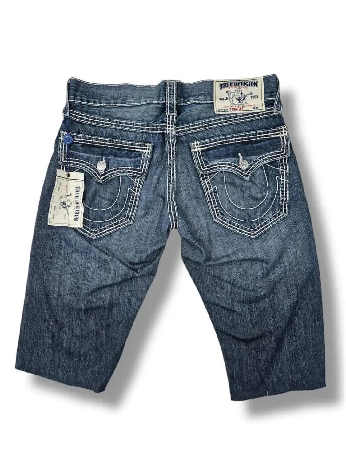 Short en jean True Religion Big T Super T Denim Y2K taille W30