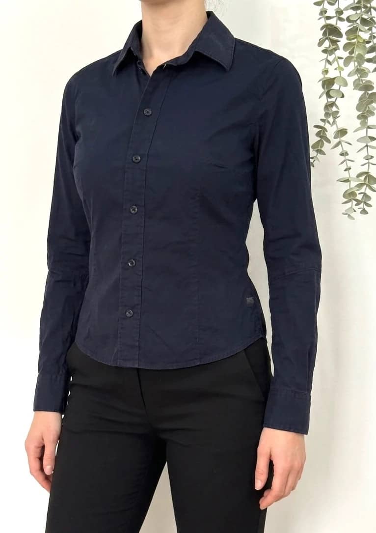 Chemise slim fit G-Star Raw bleu marine taille S