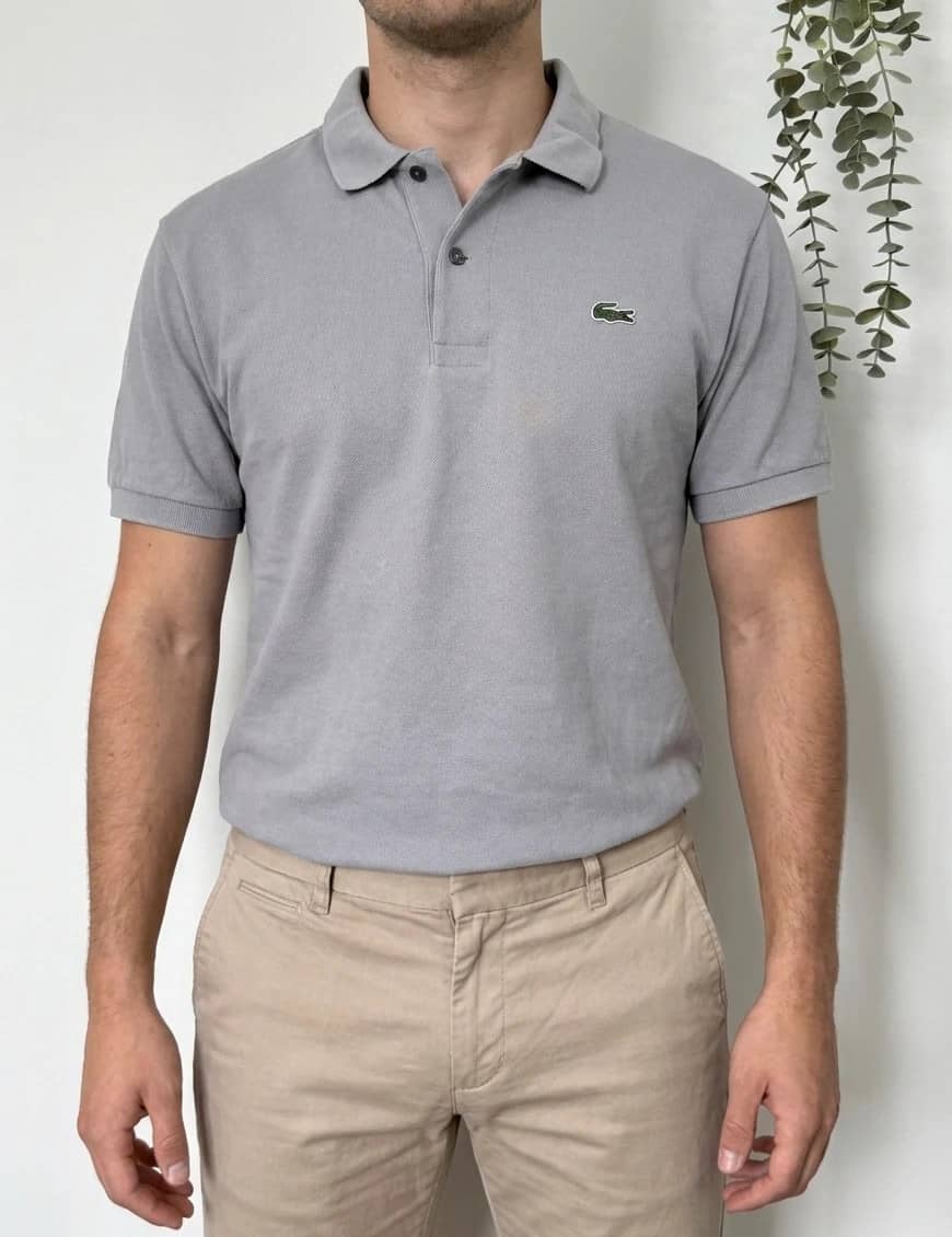 Polo piqué Lacoste gris clair taille 5/L - PP2603268
