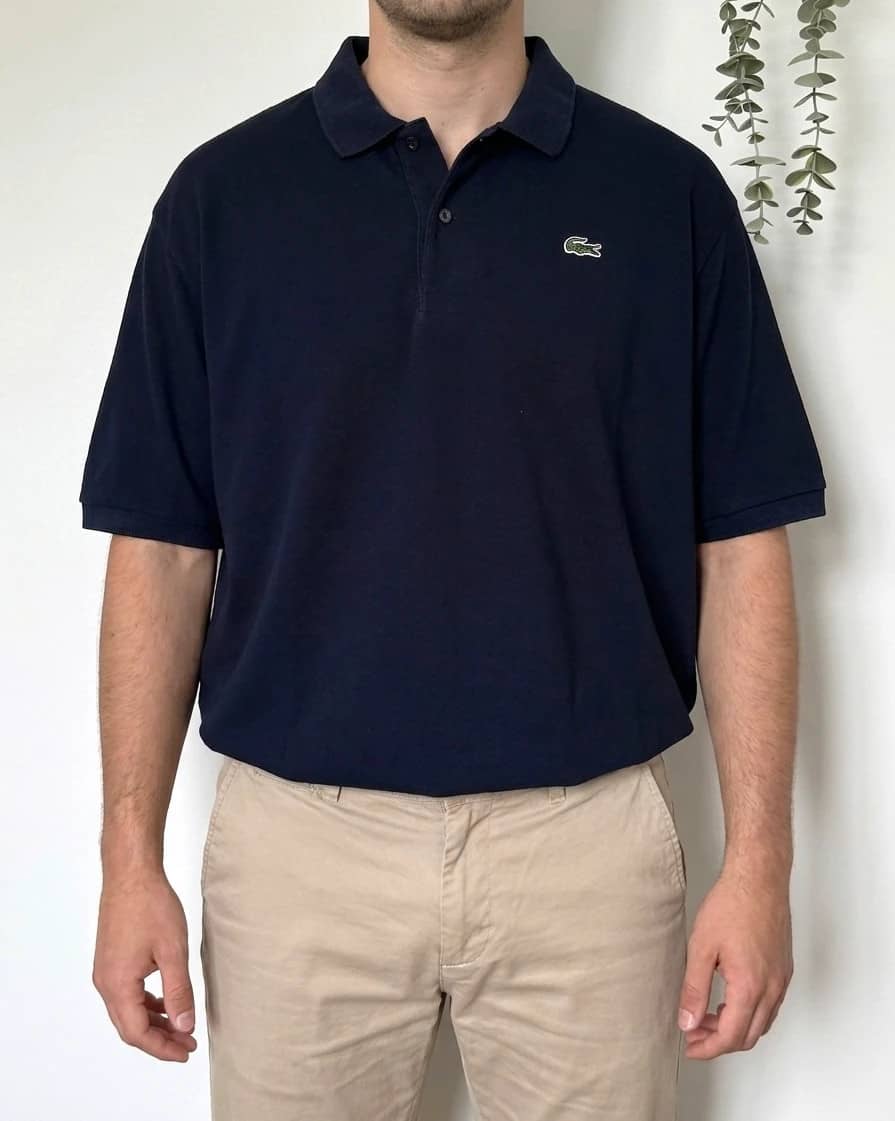 Polo piqué Lacoste bleu marine taille 1XLT - PP2603393