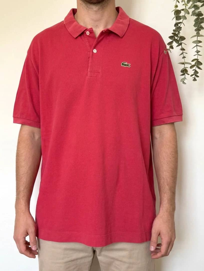 Polo piqué Lacoste rouge corail taille 8/XL - PP2603330