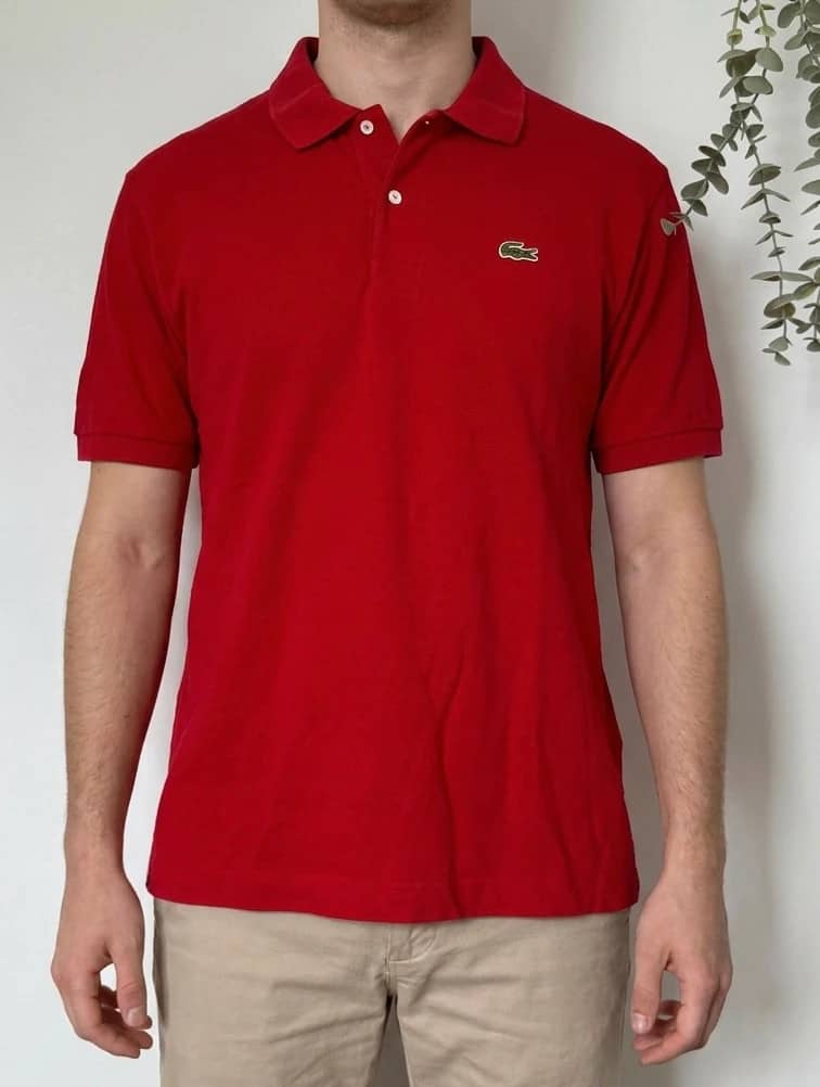 Polo piqué Lacoste rouge taille 8/XL - PP2603333