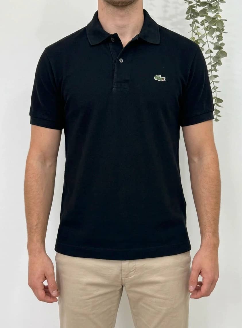 Polo piqué Lacoste noir taille 2/S - PP2603411