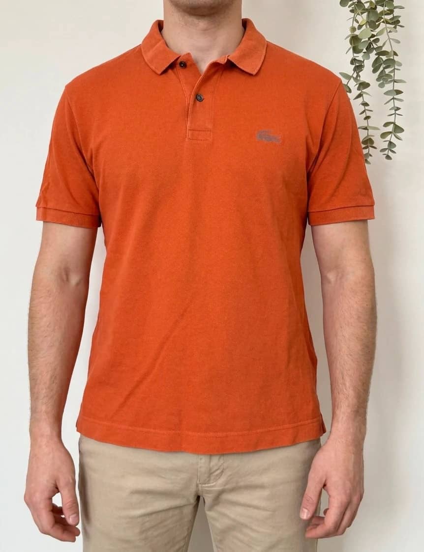 Polo piqué Lacoste Saks Fifth Avenue orange brique taille 7/XL - PP2603349