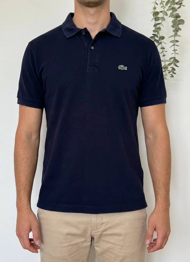 Polo piqué vintage Chemise Lacoste Izod USA bleu marine taille L - PP2603413