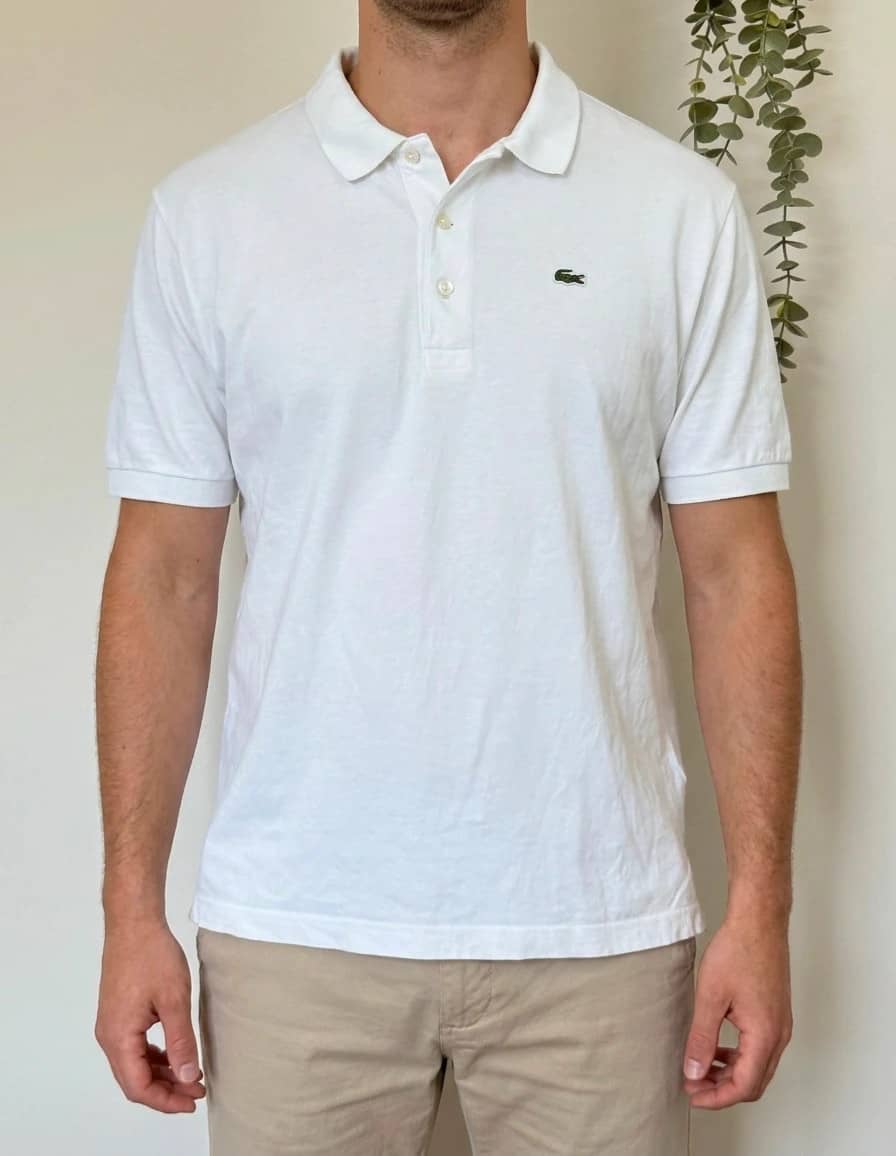 Polo jersey Lacoste blanc taille 7/XL - PP2603359