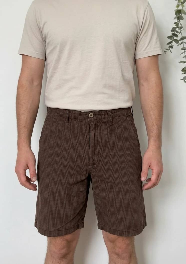 Short chino à carreaux Mossimo marron taille W32/M - PP2603120