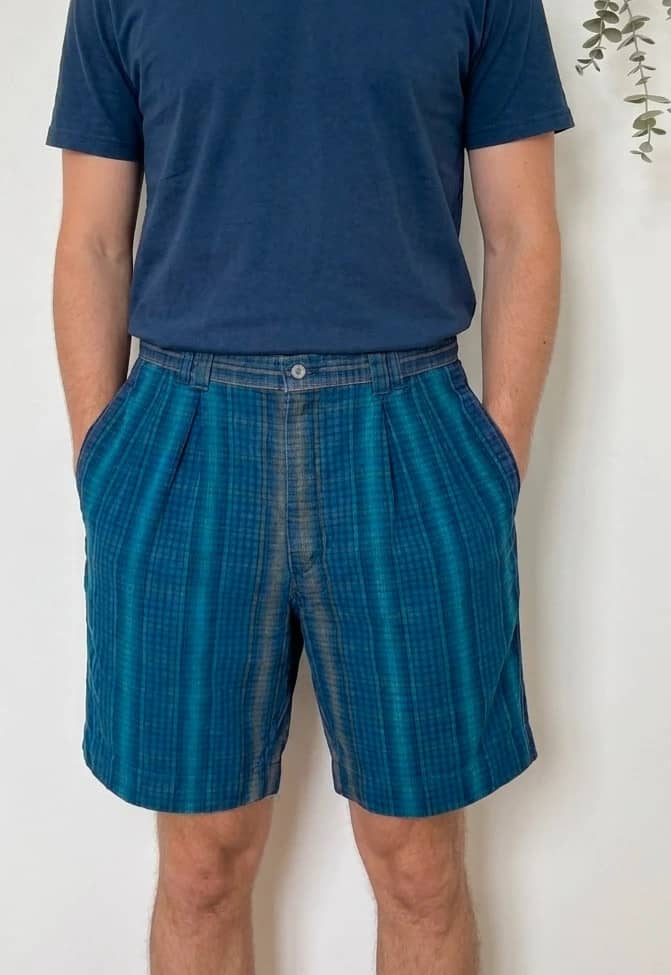 Short à carreaux Dockers Made in USA bleu vert taille 34/W34 - FP2603131