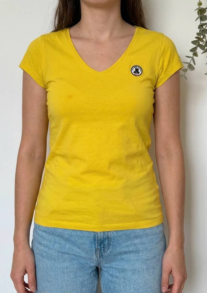 T-shirt col V JOTT Evora jaune taille XS - VG260563