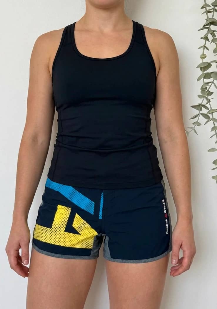 Short Reebok CrossFit bleu marine/noir graphique AMRAP taille XS - SK260696