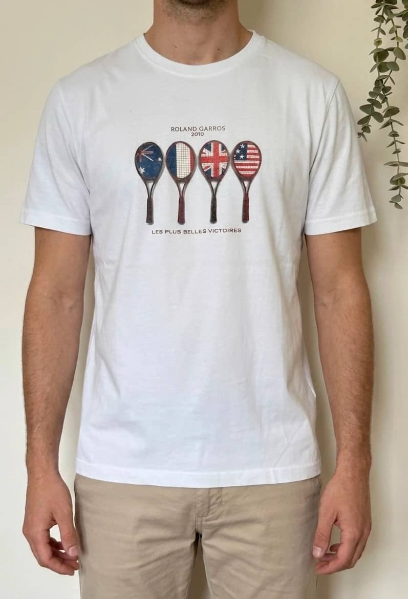 T-shirt Roland Garros 2010 blanc tennis collector taille XXL - VG260577