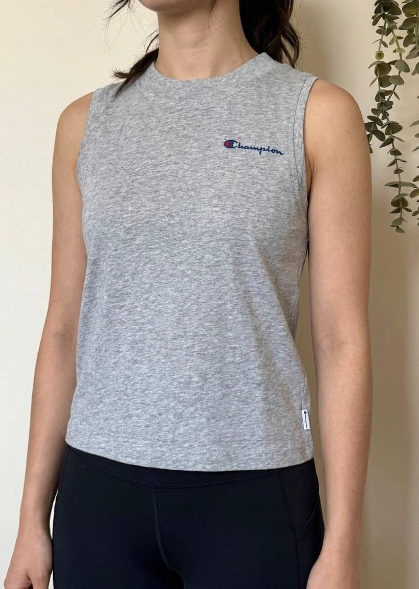 Débardeur Champion gris chiné brodé logo taille M - SK2606123