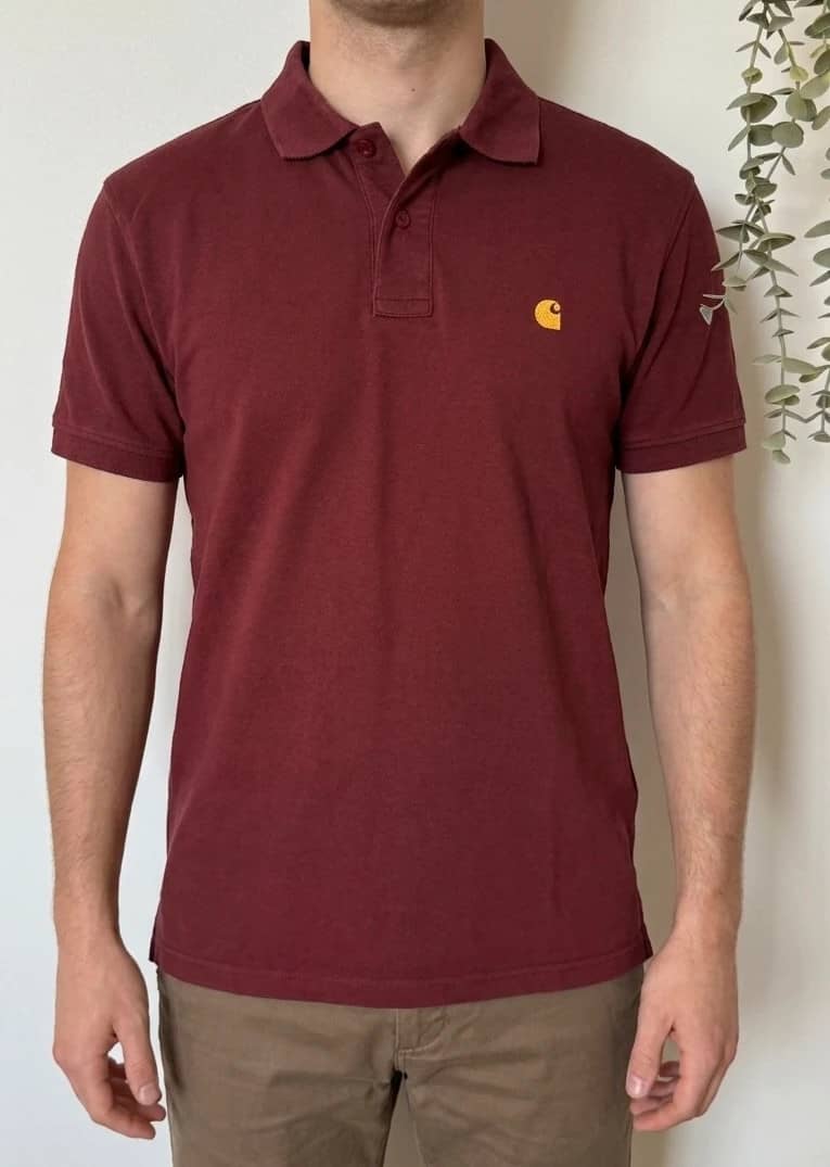 Polo piqué Carhartt WIP bordeaux taille S - SK260690